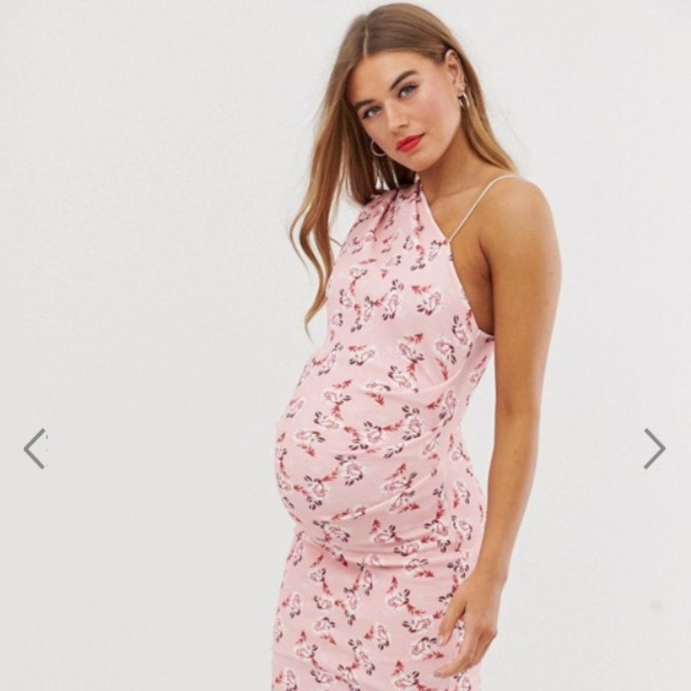 ASOS DESIGN Maternity pink midi dress - Sz 2